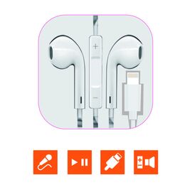  Наушники вставные GoPower GPHP10 Lightning (m) белый 