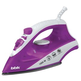  Утюг BBK ISE-1802 фиолетовый 1800 Вт, паровой удар, вертикальное отпаривание, плавные регулировки подачи пара и температуры, керамическое покрытие подошвы, Anti-calcium 