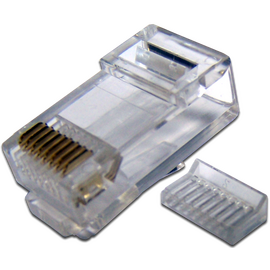  Коннектор LANMASTER (TWT-PL45-8P8C) RJ45 UTP 8P8C, универсальный, cat.5e, 100 шт. 
