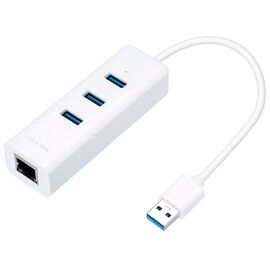  TP-LINK UE330, USB3.0 Сетевой адаптер, 1Gbps, 1xRJ-45 и концентратор 3xUSB3.0, чип RTL8153 