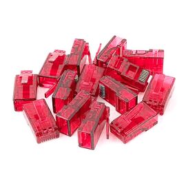  Коннектор DeTech RJ45 8P8C F/G красный (100 шт/упак) 