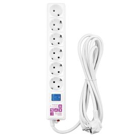  Сетевой фильтр Powercube SPG(5+1)-16B-3М-WHITE 3м (6 розеток) белый (коробка) 