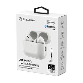  Беспроводная стереогарнитура TWS Breaking Air Pro 2, ANC/ENC, Bluetooth 5.4 (Белый) 