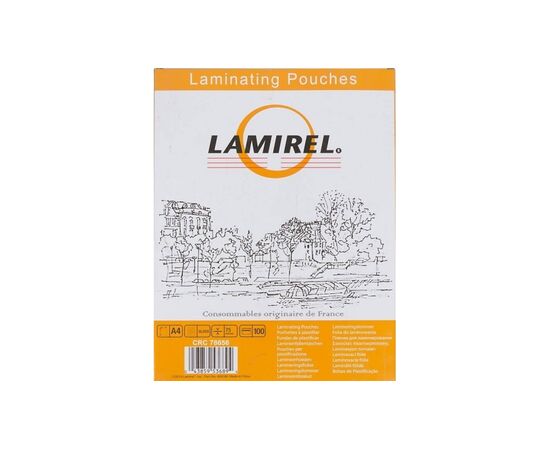  Пленка для ламинирования Fellowes 75мкм A4 (100шт) 216x303мм Lamirel (LA-78656) 