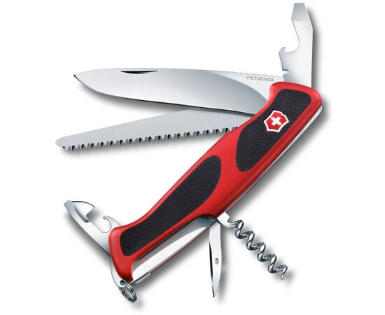  Нож перочинный Victorinox RangerGrip 55 (0.9563.C) 130мм 12функций красный/черный карт.коробка 