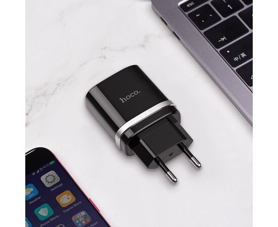  СЗУ HOCO C12Q Smart QC3.0 (черный) 