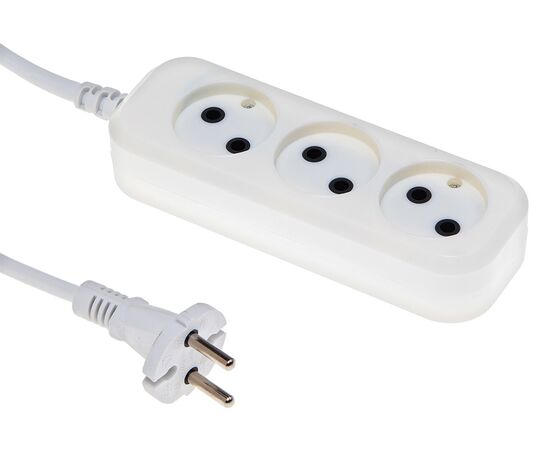  Сетевой удлинитель Buro BU-PSL3.1/W 1.5м (3 розетки) белый 